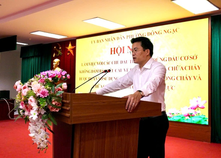 Phường Đông Ngac đây manh triển khai, quán triệt các quy định về xử lý cơ sở không bảo đảm yêu cầu PCCC trên địa bàn- Ảnh 1.