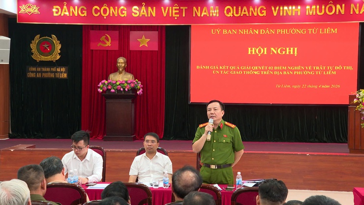 Hội nghị sơ kết công tác giải quyết điểm nghẽn về trật tự đô thị và ùn tắc giao thông trên địa bàn phường Từ Liêm- Ảnh 5.