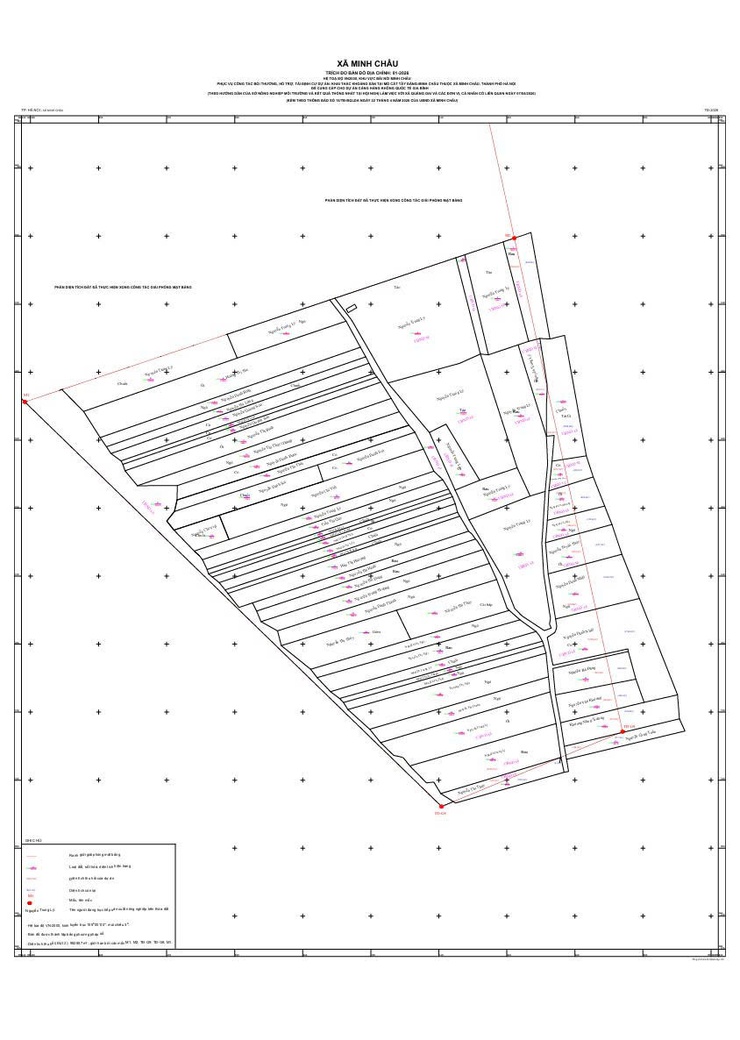Thông báo của Ban QLDA Đầu tư - Hạ tầng xã Minh Châu: Về việc niêm yết công khai Trích đo bản đồ địa chính khu vực bãi nổi Minh Châu.- Ảnh 6.