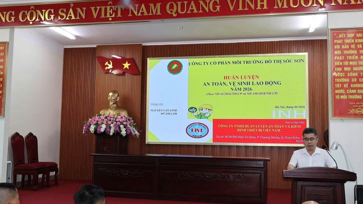 CÔNG TY CỔ PHẦN MÔI TRƯỜNG ĐÔ THỊ SÓC SƠN: KHAI MẠC KHÓA HUẤN LUYỆN ATVSLĐ – VÌ SỨC KHỎE NGƯỜI LAO ĐỘNG, VÌ SỰ PHÁT TRIỂN BỀN VỮNG- Ảnh 1.