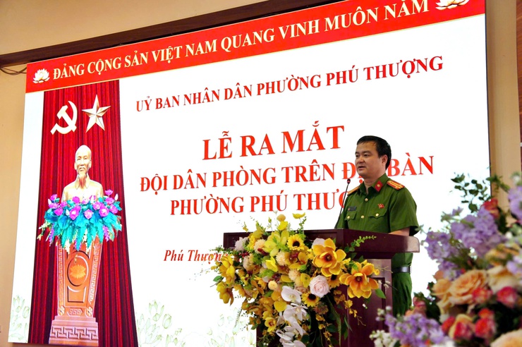 Lễ ra mắt đội dân phòng Phường Phú Thượng – tăng cường lực lượng tại chỗ, chủ động bảo đảm an ninh, an toàn địa bàn- Ảnh 5.