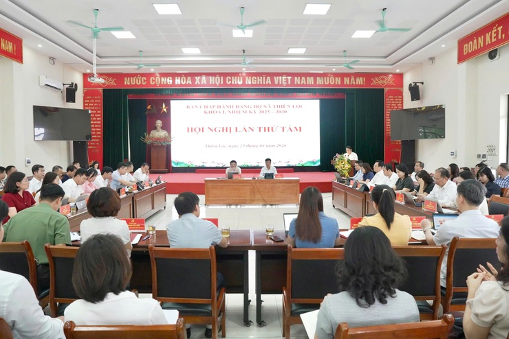 HỘI NGHỊ LẦN THỨ TÁM BAN CHẤP HÀNH ĐẢNG BỘ XÃ THIÊN LỘC, NHIỆM KỲ 2025 – 2030- Ảnh 1.
