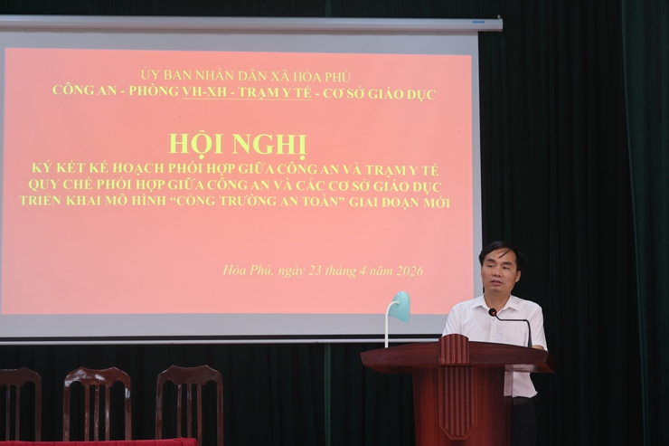 Hội nghị ký kết quy chế phối hợp giữa lực lượng công an xã và các cơ sở giáo dục trên địa bàn- Ảnh 5.