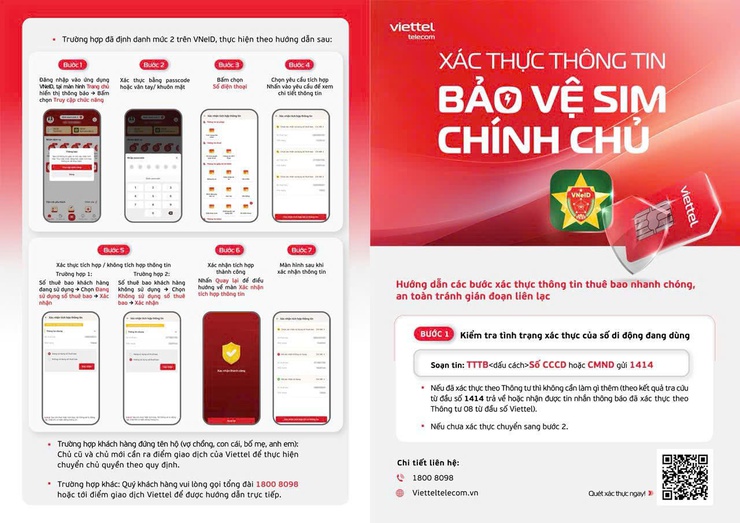Hướng dẫn xác thực thông tin thuê bao di động- Ảnh 1.