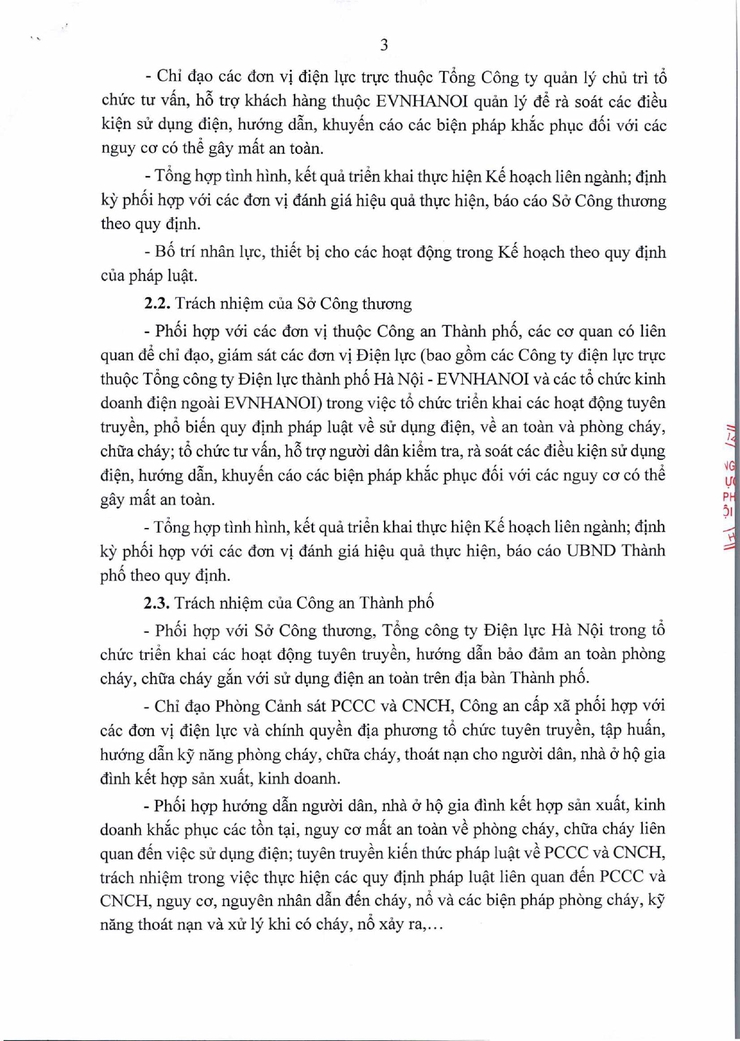 Kế hoạch triển khai tư vấn, hướng dẫn đảm bảo an toàn PCCC trong quản lý, sử dụng điện cho người dân địa bàn thành phố Hà Nội- Ảnh 3.