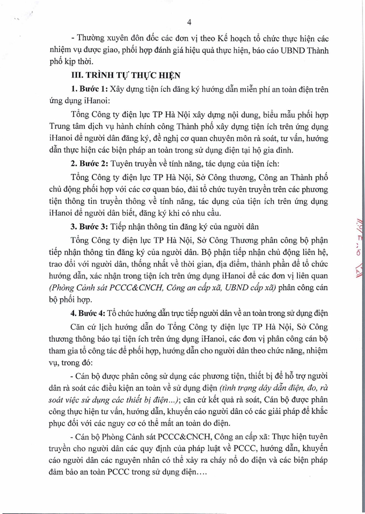 Kế hoạch triển khai tư vấn, hướng dẫn đảm bảo an toàn PCCC trong quản lý, sử dụng điện cho người dân địa bàn thành phố Hà Nội- Ảnh 4.