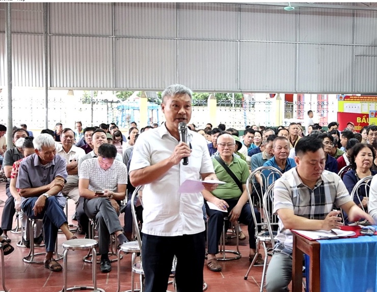 Xuân Mai đối thoại, vận động bàn giao mặt bằng dự án Quốc lộ 6 với hộ gia đình, cá nhân thôn Xuân Mai, Chiến Thắng- Ảnh 7.