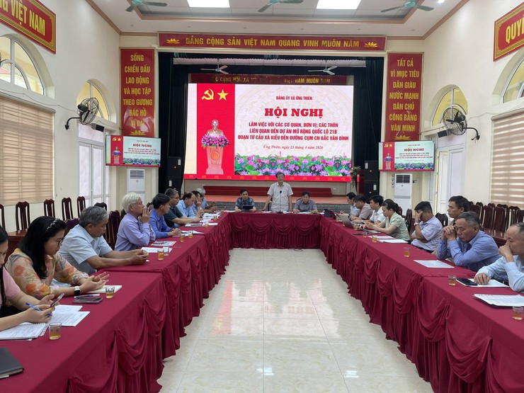 Ứng Thiên đẩy nhanh giải phóng mặt bằng dự án mở rộng Quốc lộ 21B- Ảnh 1.