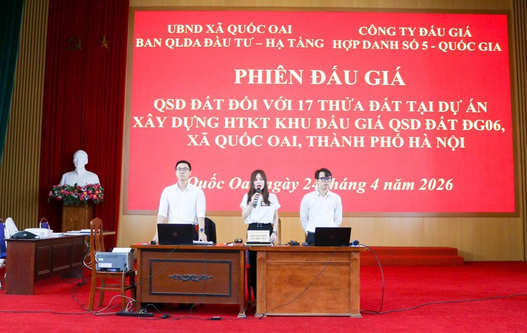 ĐẤU GIÁ 17 LÔ ĐẤT TẠI QUỐC OAI THÀNH CÔNG 100% – THU GẦN 189,7 TỶ ĐỒNG- Ảnh 3.