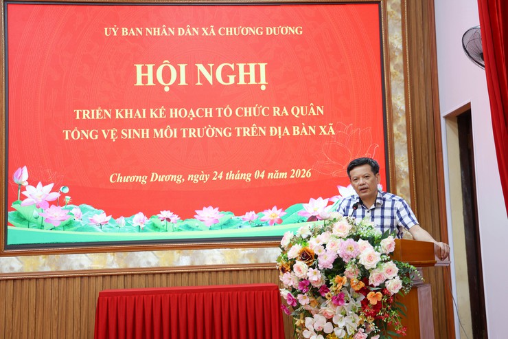 UBND xã Chương Dương triển khai Kế hoạch Tổng vệ sinh môi trường dịp nghỉ lễ 30/4 và 01/5 năm 2026
- Ảnh 2.