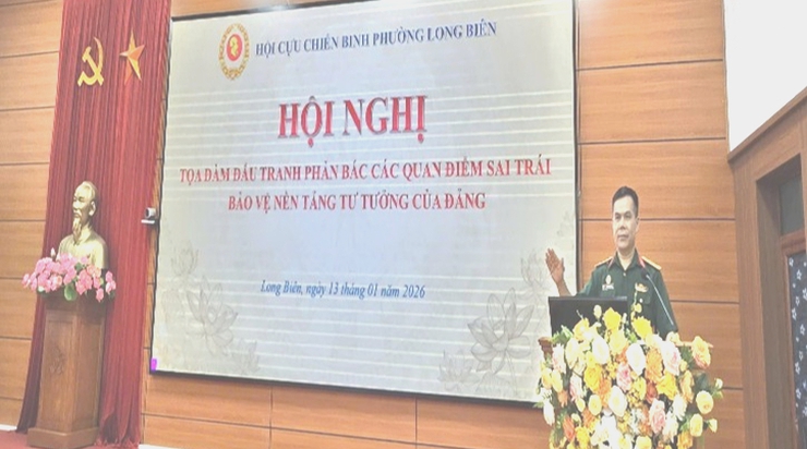 Kiên định mục tiêu, giữ vững trận địa tư tưởng, phát huy phẩm chất "Bộ đội cụ Hồ" của Hội Cựu chiến binh phường Long Biên- Ảnh 1.