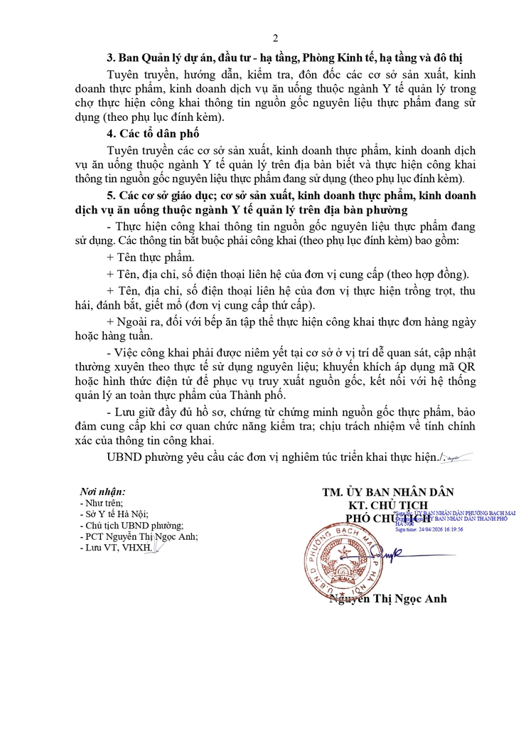 Hướng dẫn công khai nguồn gốc thực phẩm tại các cơ sở thuộc ngành Y tế quản lý- Ảnh 2.