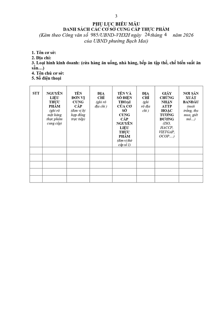 Hướng dẫn công khai nguồn gốc thực phẩm tại các cơ sở thuộc ngành Y tế quản lý- Ảnh 3.
