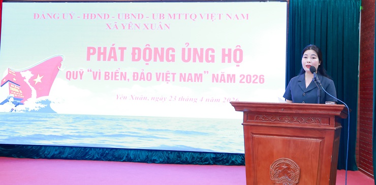 Xã Yên Xuân phát động ủng hộ quỹ “Vì biển, đảo Việt Nam năm 2026- Ảnh 1.