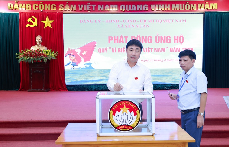 Xã Yên Xuân phát động ủng hộ quỹ “Vì biển, đảo Việt Nam năm 2026- Ảnh 3.
