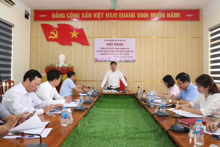 Hội nghị công bố quyết định thành lập Ban đại diện Hội đồng quản trị Ngân hàng Chính sách xã hội xã Bất Bạt và đánh giá hoạt động tín dụng chính sách quý I, triển khai phương hướng, nhiệm vụ quý II năm 2026- Ảnh 3.