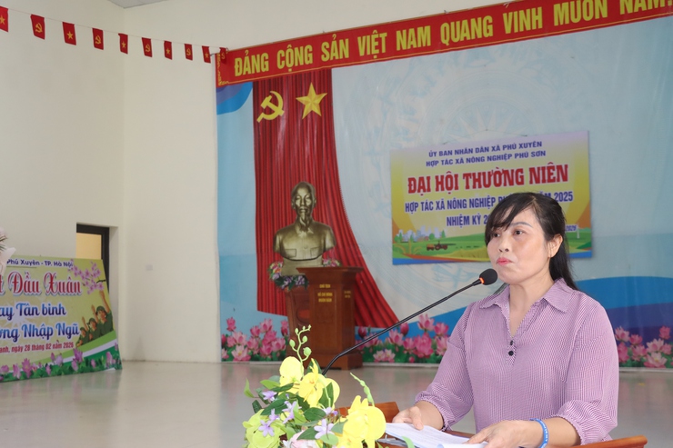 Hợp tác xã nông nghiệp Phú Sơn tổ chức Đại hội thường niên năm 2025, kiện toàn tổ chức bộ máy nhiệm kỳ 2022–2027- Ảnh 2.