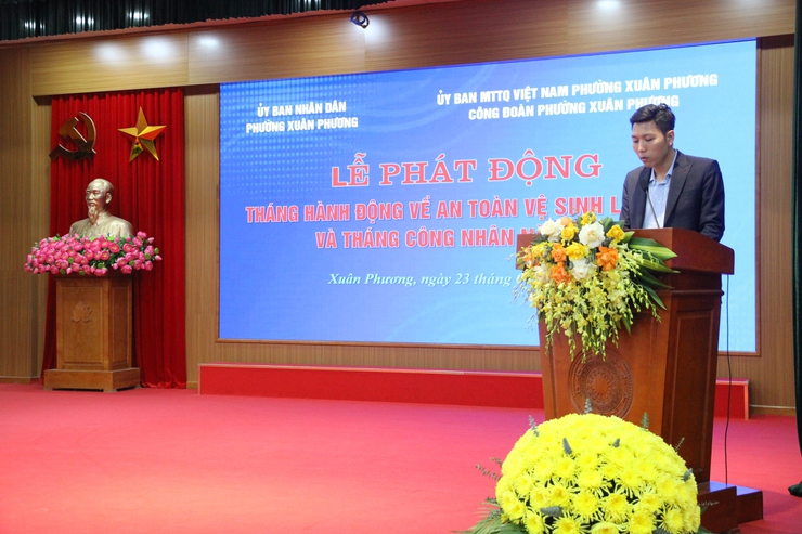 UBND phường Xuân Phương tổ chức Lễ phát động Tháng hành động về An toàn, vệ sinh lao động và Tháng Công nhân năm 2026- Ảnh 7.