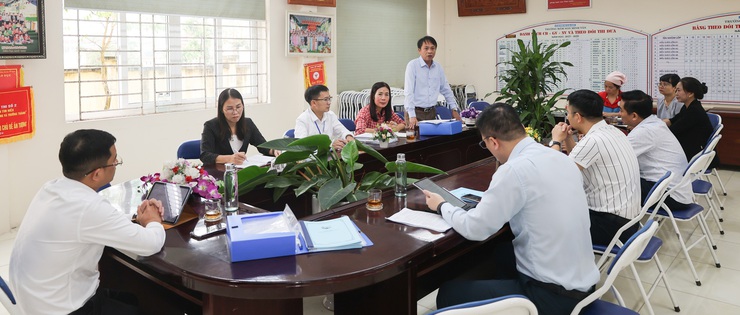 UBND xã Đại Xuyên tổ chức kiểm tra công vụ tại các trường mầm non trên địa bàn xã- Ảnh 2.