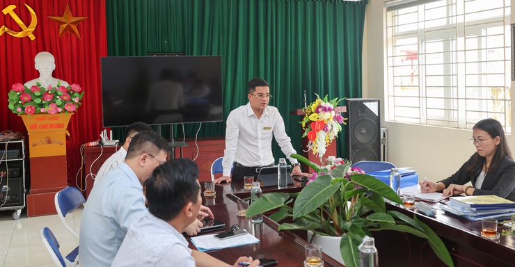 UBND xã Đại Xuyên tổ chức kiểm tra công vụ tại các trường mầm non trên địa bàn xã- Ảnh 1.