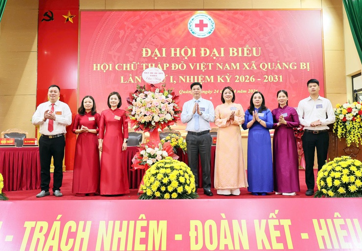 Đại hội đại biểu Hội chữ thập đỏ Việt Nam xã Quảng Bị lần thứ I, nhiệm kỳ 2026-2031 thành công tốt đẹp- Ảnh 1.