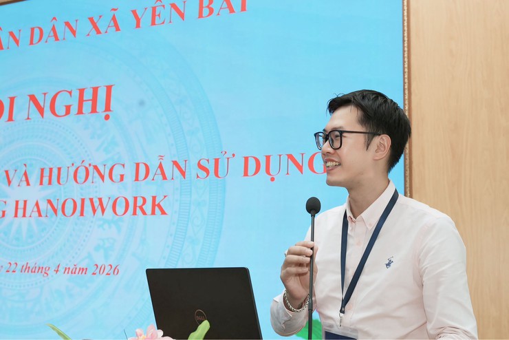 Xã Yên Bài tổ chức hội nghị tập huấn hướng dẫn sử dụng không gian số HanoiWork- Ảnh 3.