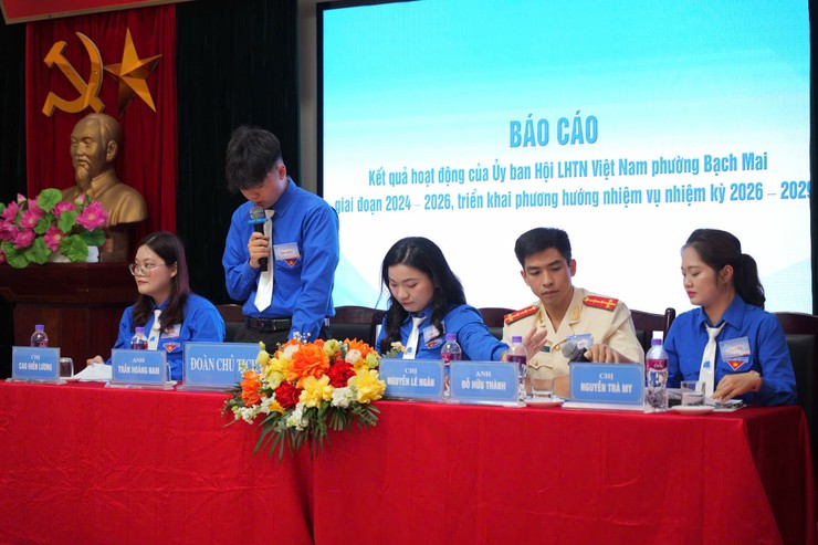 ĐẠI HỘI ĐẠI BIỂU HỘI LIÊN HIỆP THANH NIÊN VIỆT NAM PHƯỜNG BẠCH MAI LẦN THỨ I, NHIỆM KỲ 2026 - 2029 THÀNH CÔNG TỐT ĐẸP- Ảnh 3.