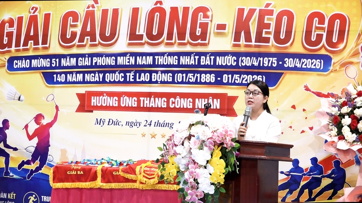 Xã Mỹ Đức sổi nổi giải thi đấu cầu lông - kéo co và hưởng ứng “ Tháng công nhân” năm 2026- Ảnh 8.