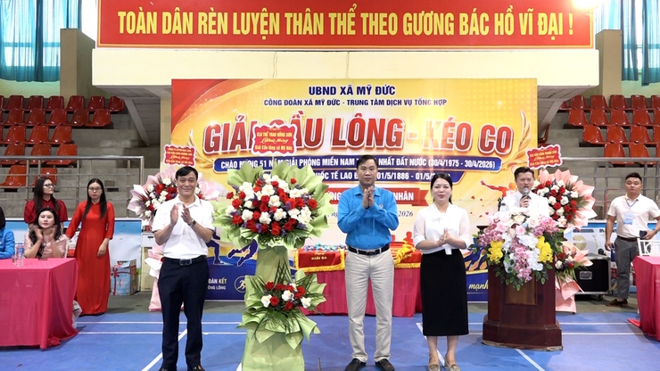 Xã Mỹ Đức sổi nổi giải thi đấu cầu lông - kéo co và hưởng ứng “ Tháng công nhân” năm 2026- Ảnh 3.