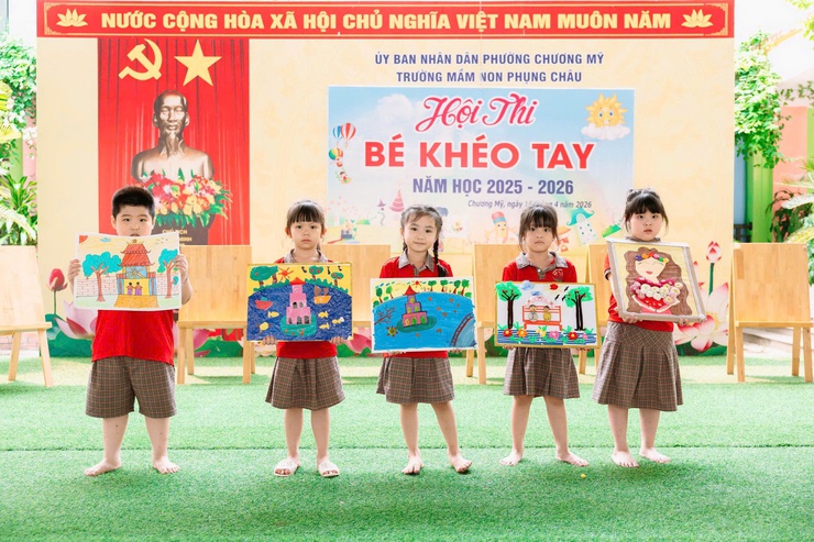 Hội thi “Bé khéo tay” Trường Mầm non Phụng Châu năm học 2025–2026- Ảnh 13.