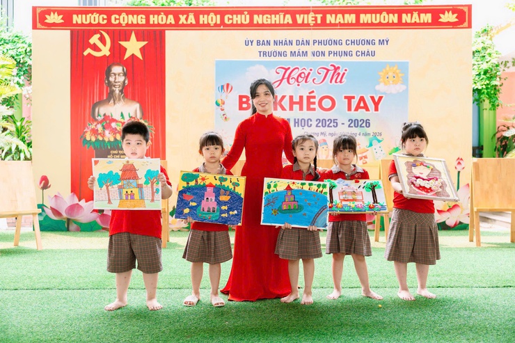 Hội thi “Bé khéo tay” Trường Mầm non Phụng Châu năm học 2025–2026- Ảnh 16.