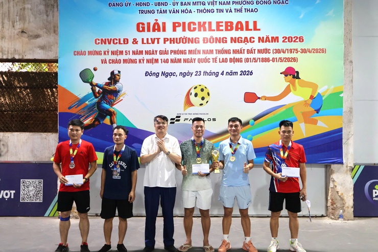 Sôi nổi Giải Pickleball khối Công nhân viên chức và Lực lượng vũ trang phương Đông Ngac năm 2026- Ảnh 9.