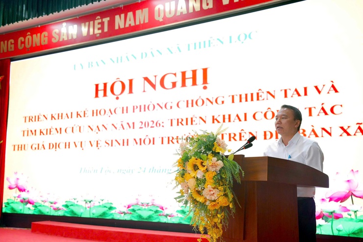 Hội nghị triển khai Kế hoạch phòng chống thiên tai và tìm kiếm cứu nạn năm 2026; triển khai công tác thu giá dịch vụ vệ sinh môi trường trên địa bàn xã- Ảnh 18.