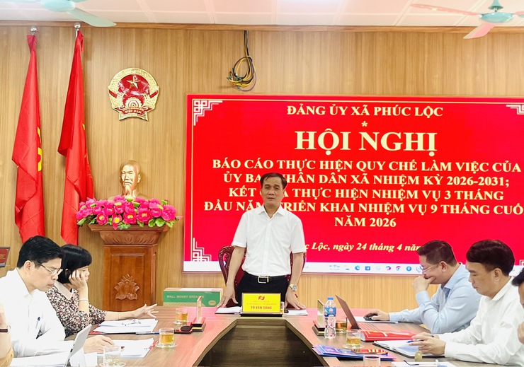 Ban Thường vụ Đảng ủy xã làm việc với UBND xã về quy chế và nhiệm vụ phát triển kinh tế - xã hội năm 2026- Ảnh 1.