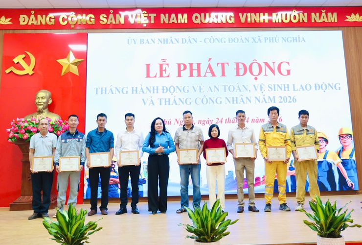 Phú Nghĩa phát động Tháng hành động về An toàn, vệ sinh lao động và Tháng Công nhân năm 2026- Ảnh 15.