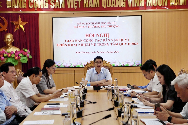 Phường Phú Thượng nâng cao hiệu quả công tác dân vận – tổ chức hội nghị giao ban quý I, triển khai nhiệm vụ quý II năm 2026- Ảnh 8.