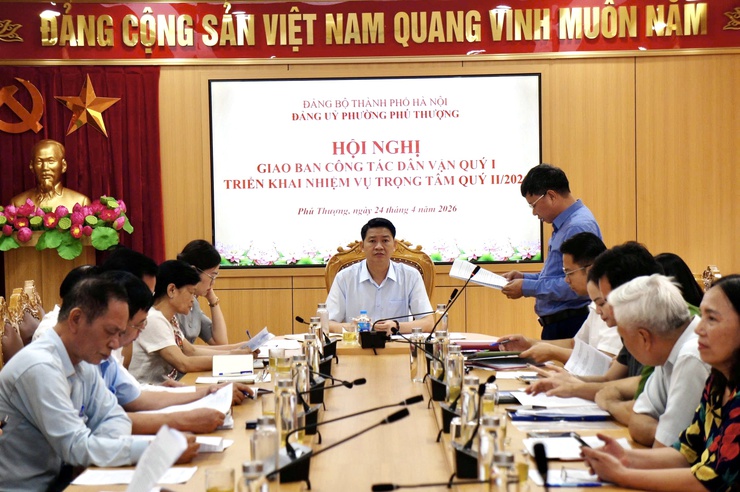 Phường Phú Thượng nâng cao hiệu quả công tác dân vận – tổ chức hội nghị giao ban quý I, triển khai nhiệm vụ quý II năm 2026- Ảnh 1.