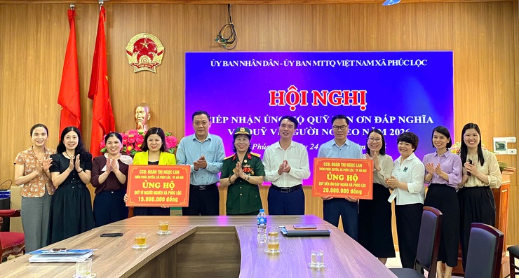 Cựu chiến binh Đoàn Thị Ngọc Lan ủng hộ 35 triệu đồng cho quỹ an sinh xã Phúc Lộc- Ảnh 6.