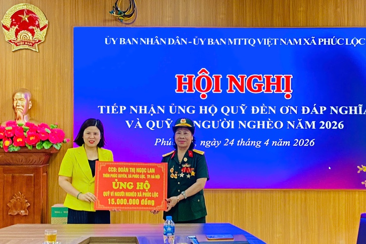 Cựu chiến binh Đoàn Thị Ngọc Lan ủng hộ 35 triệu đồng cho quỹ an sinh xã Phúc Lộc- Ảnh 5.