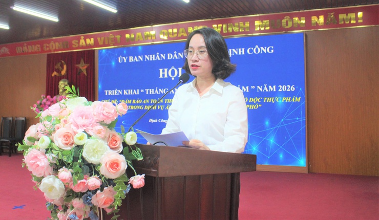 Phường Định Công phát động Tháng hành động vì an toàn thực phẩm 2026- Ảnh 2.