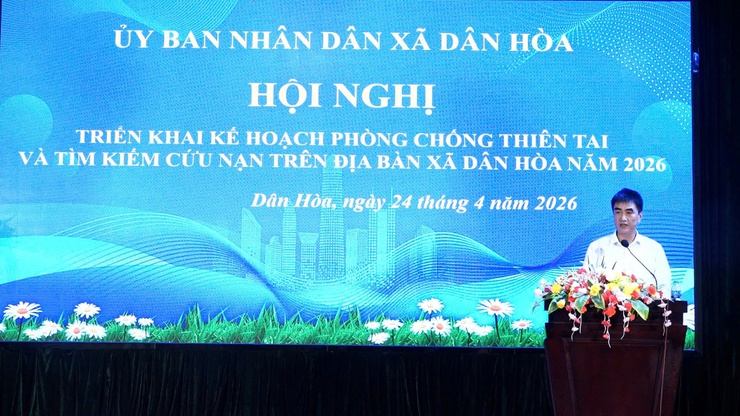 XÃ DÂN HÒA TRIỂN KHAI KẾ HOẠCH PHÒNG CHỐNG THIÊN TAI VÀ TÌM KIẾM CỨU NẠN NĂM 2026- Ảnh 1.