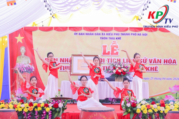 Lễ đón nhận Di tích lịch sử – văn hóa cấp thành phố Chùa Thiền Quang, thôn Thái Khê- Ảnh 14.