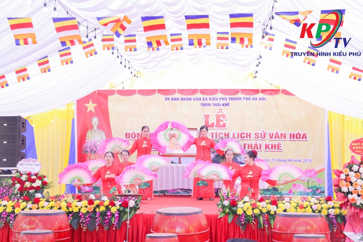 Lễ đón nhận Di tích lịch sử – văn hóa cấp thành phố Chùa Thiền Quang, thôn Thái Khê- Ảnh 10.