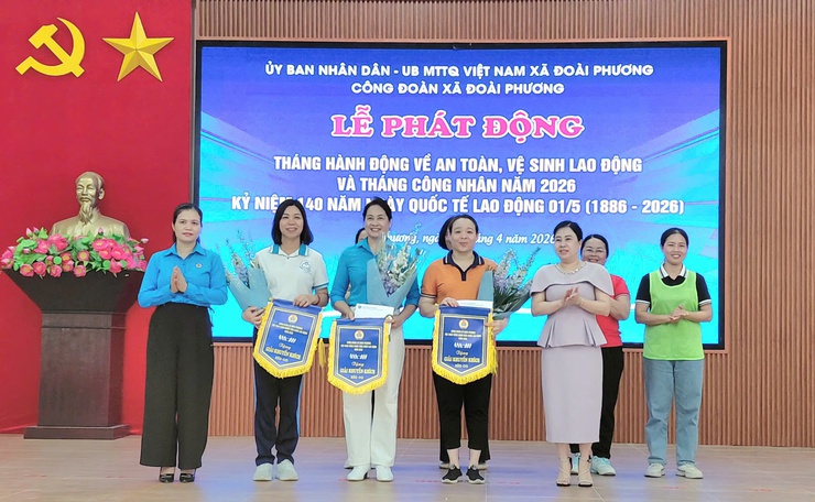 Xã Đoài Phương sôi nổi lễ phát động hưởng ứng Tháng công nhân, Tháng hành động về An toàn vệ sinh lao động và Hội thao CNVCLĐ năm 2026- Ảnh 18.