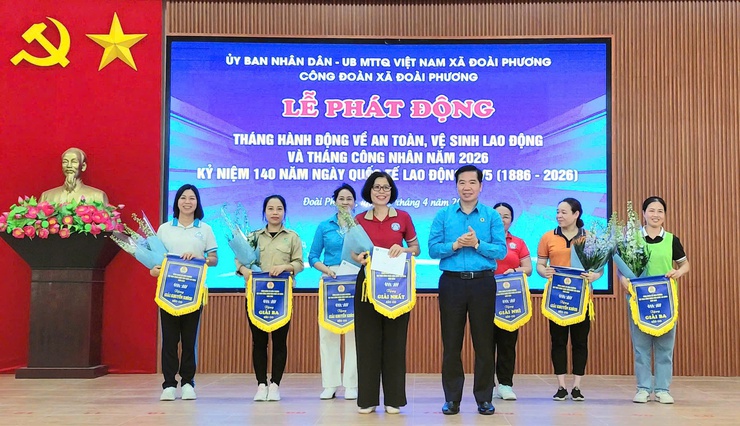 Xã Đoài Phương sôi nổi lễ phát động hưởng ứng Tháng công nhân, Tháng hành động về An toàn vệ sinh lao động và Hội thao CNVCLĐ năm 2026- Ảnh 15.