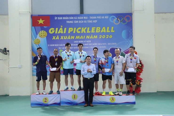 Sôi nổi giải Pickleball xã Xuân Mai năm 2026 chào mừng các ngày lễ lớn- Ảnh 13.