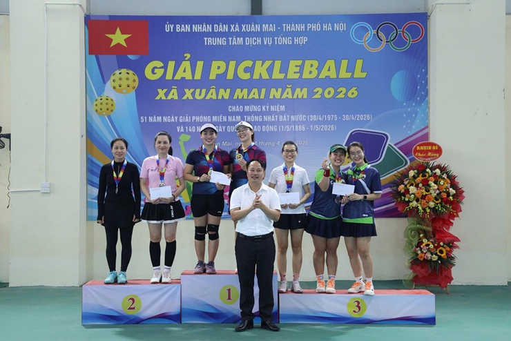 Sôi nổi giải Pickleball xã Xuân Mai năm 2026 chào mừng các ngày lễ lớn- Ảnh 12.