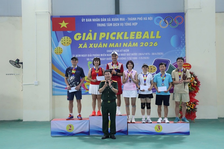 Sôi nổi giải Pickleball xã Xuân Mai năm 2026 chào mừng các ngày lễ lớn- Ảnh 10.