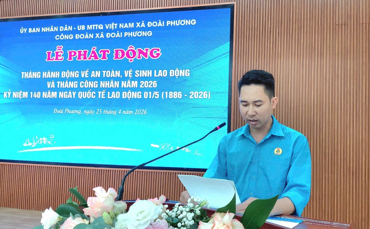 Xã Đoài Phương sôi nổi lễ phát động hưởng ứng Tháng công nhân, Tháng hành động về An toàn vệ sinh lao động và Hội thao CNVCLĐ năm 2026- Ảnh 7.