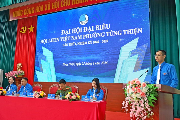 Đại hội Đại biểu Hội Liên hiệp thanh niên Việt Nam phường Tùng Thiện lần thứ I, nhiệm kỳ 2026–2029- Ảnh 3.